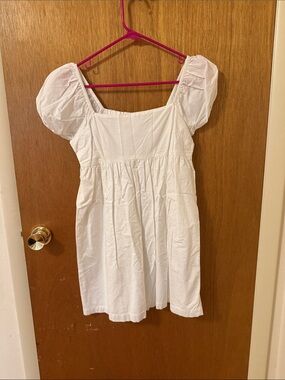 Abound White Puff-Sleeve Square-Neck Women’s Dress